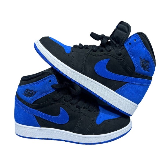 Nike‎ Air Jordan 1 Retro High Black Royal Blue Youth Sneakers